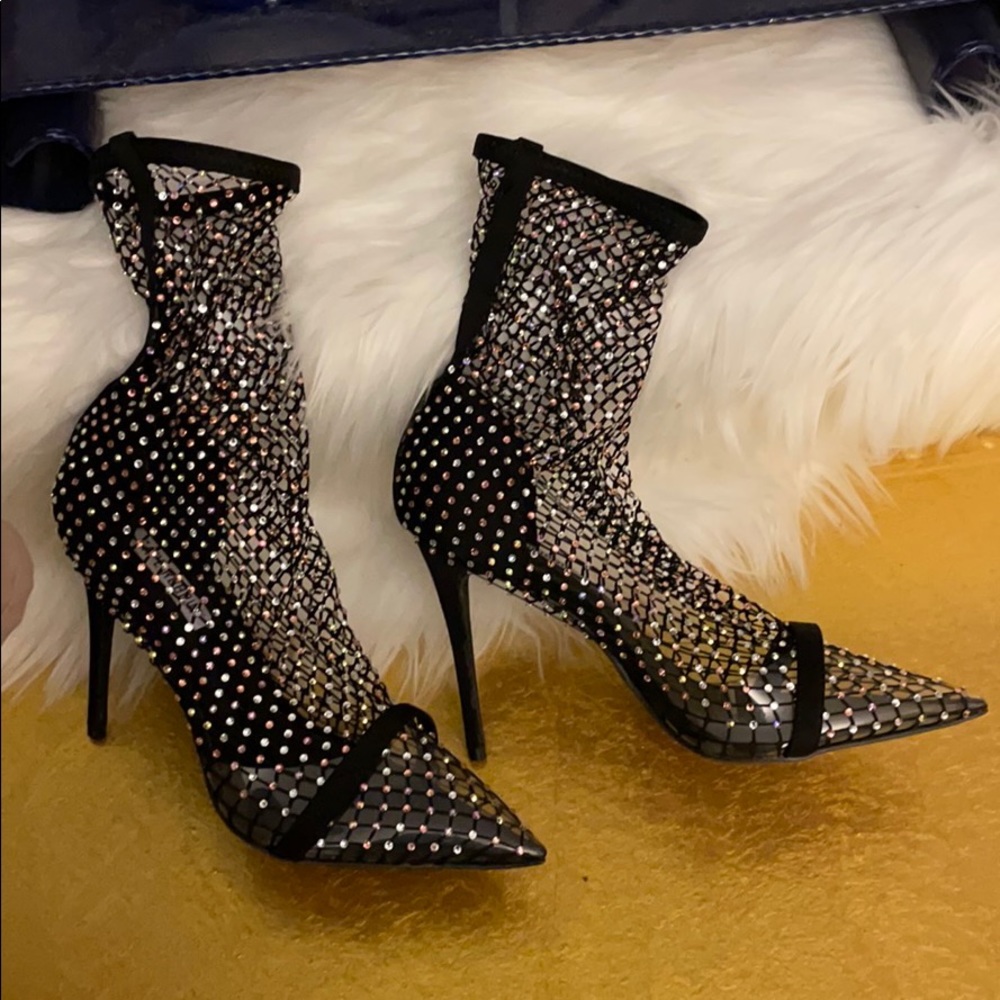Sparkly Mesh Booties Size 8 Cape Robbin - image 2